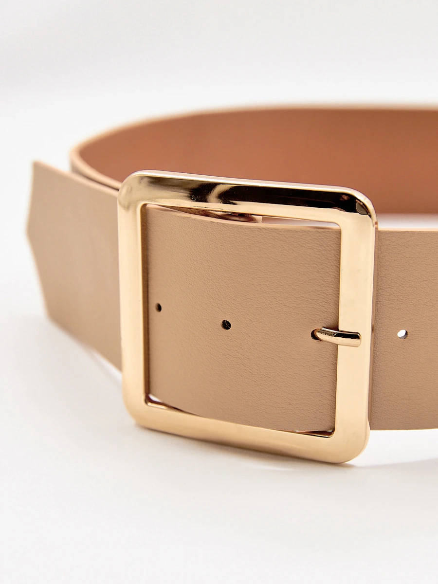 Ремень женский арт. P2/бежевый/квадрат