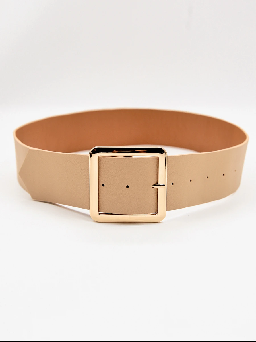 Ремень женский арт. P2/бежевый/квадрат